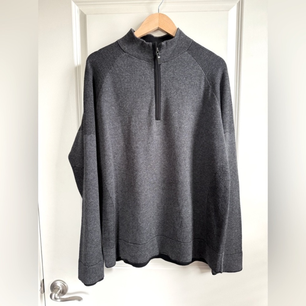 Men’s Overland Wool/Cotton Quarter Zip Sweater - Size Large EUC